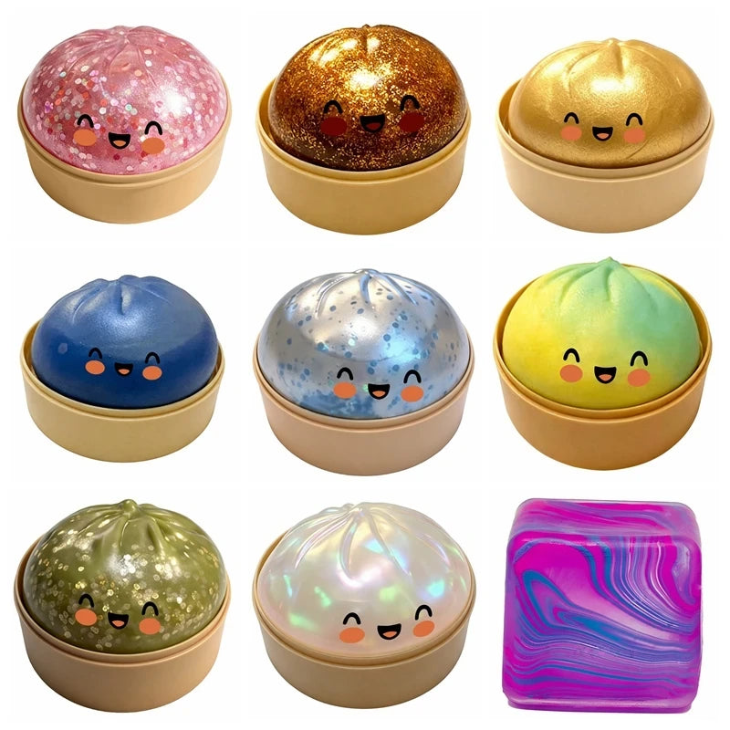 Glitter Squishy Dumpling Toy
